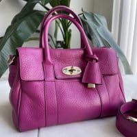 Mulberry Small Bayswater Satchel in Hot Fuchsia Pink - Image 2