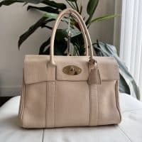 Mulberry Heritage Bayswater in small classic grain Buttercream with shiny gold hardware