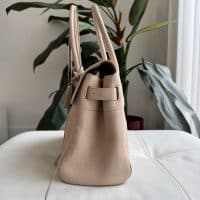 Mulberry Heritage Bayswater in small classic grain Buttercream with shiny gold hardware - Image 6