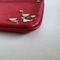 Mulberry Valentines Hearts Zip Pouch in Valentine Red Glossy Goat - Image 5