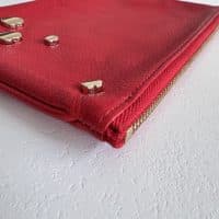 Mulberry Valentines Hearts Zip Pouch in Valentine Red Glossy Goat - Image 6