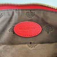 Mulberry Valentines Hearts Zip Pouch in Valentine Red Glossy Goat - Image 8