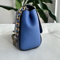 Mulberry Mini Lily in Porcelain Blue Small Classic Grain with gold Hardware - Image 7