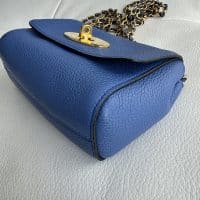 Mulberry Mini Lily in Porcelain Blue Small Classic Grain with gold Hardware - Image 9
