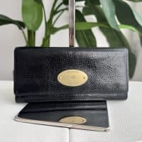 Mulberry Black Natural leather Plaque purse, gold hardware