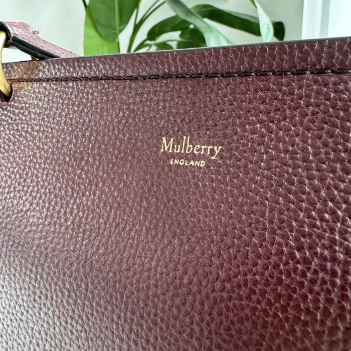 Mulberry Medium Amberley in Oxblood grained leather - gold toned hardware - Image 4