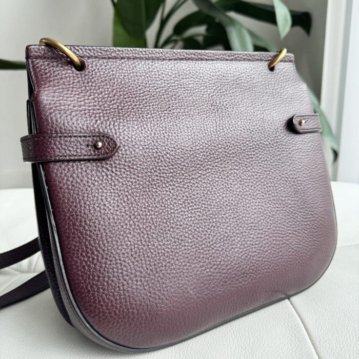 Mulberry Medium Amberley in Oxblood grained leather - gold toned hardware - Image 8