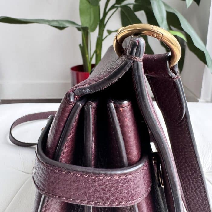 Mulberry Medium Amberley in Oxblood grained leather - gold toned hardware - Image 11