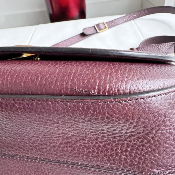 Mulberry Medium Amberley in Oxblood grained leather - gold toned hardware - Image 13