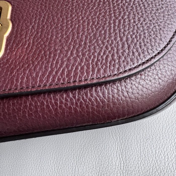 Mulberry Medium Amberley in Oxblood grained leather - gold toned hardware - Image 14