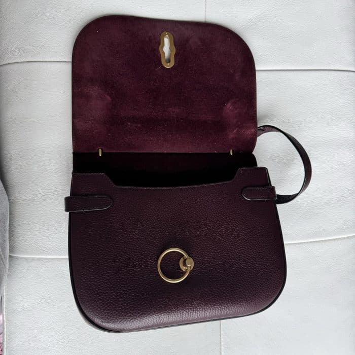 Mulberry Medium Amberley in Oxblood grained leather - gold toned hardware - Image 15