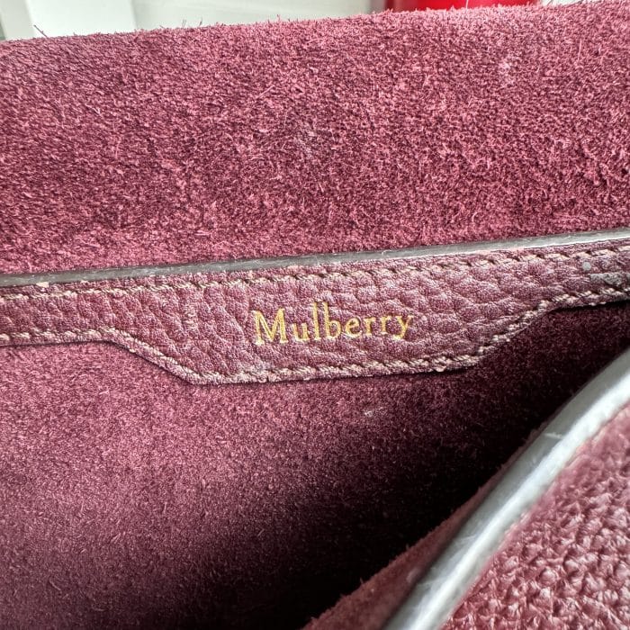 Mulberry Medium Amberley in Oxblood grained leather - gold toned hardware - Image 17