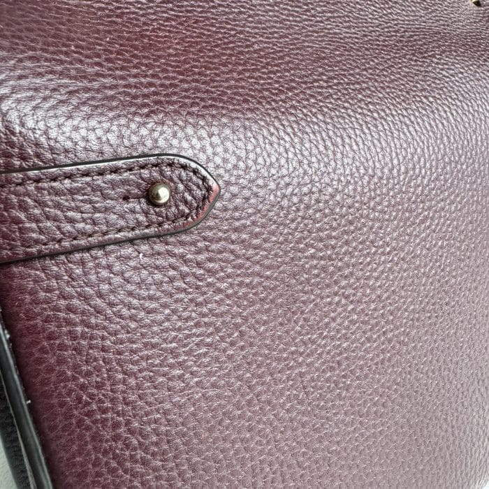 Mulberry Medium Amberley in Oxblood grained leather - gold toned hardware - Image 21