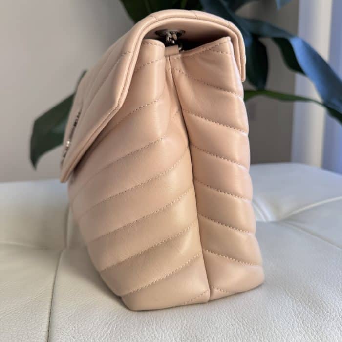 Saint Laurent YSL Medium Loulou in Nude Beige Y Quilted Leather - Image 13