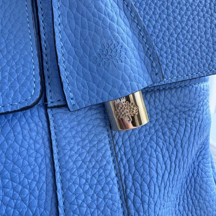 Mulberry Classic Bayswater in Cornflower Blue Heavy Grain with gold hardware - Image 14