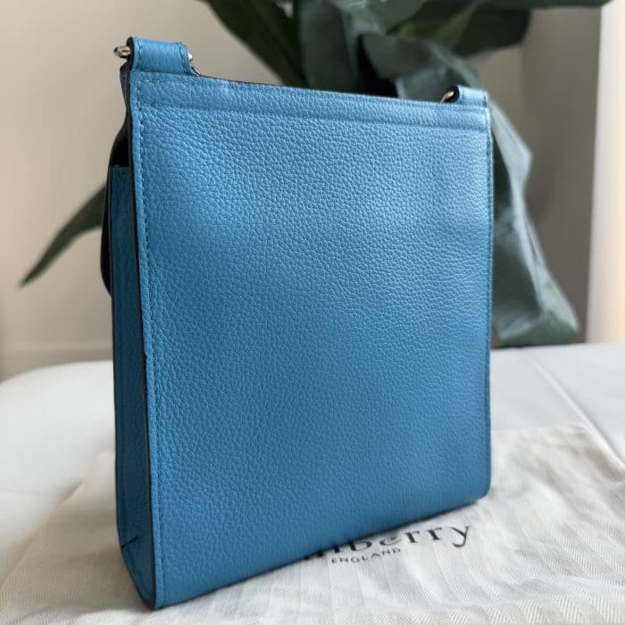 Mulberry Small Antony in Portobello Blue with silver - Image 5