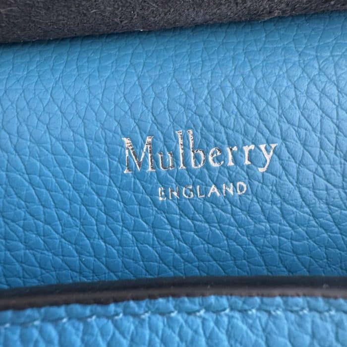 Mulberry Small Antony in Portobello Blue with silver - Image 14