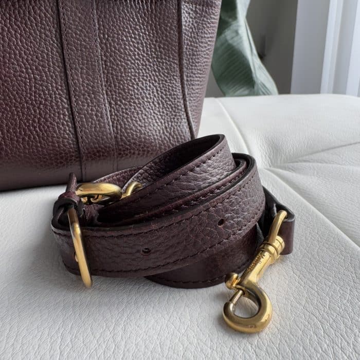 Mulberry Small Oxblood Bayswater Satchel (new style) gold toned hardware - Image 12