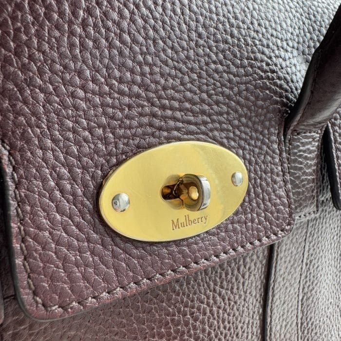 Mulberry Small Oxblood Bayswater Satchel (new style) gold toned hardware - Image 13