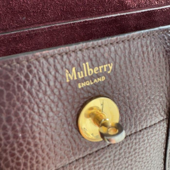 Mulberry Small Oxblood Bayswater Satchel (new style) gold toned hardware - Image 19