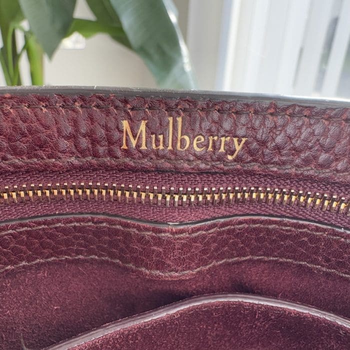 Mulberry Small Oxblood Bayswater Satchel (new style) gold toned hardware - Image 21