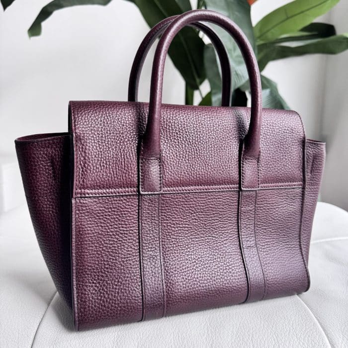 Mulberry Small Oxblood Bayswater Satchel (new style) gold toned hardware - Image 3