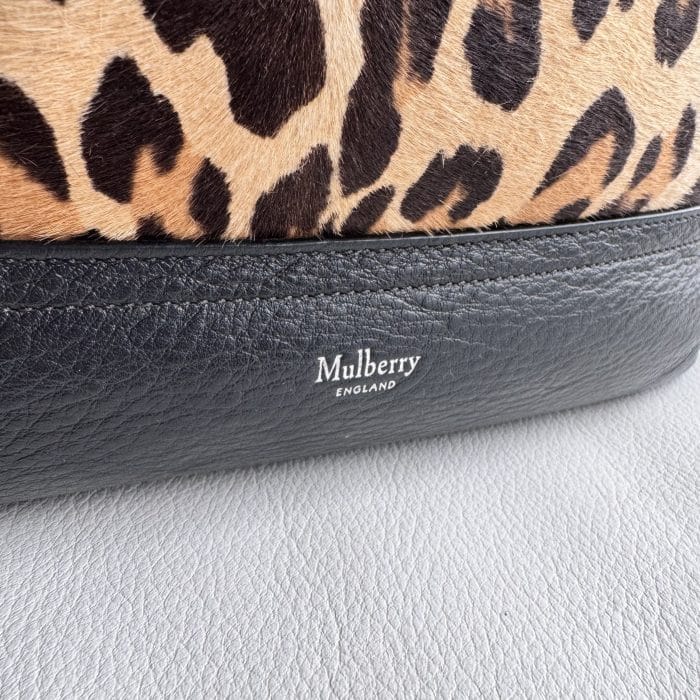 Mulberry Kenrick Backpack in Black Calf & Leopard hair - silver hardware - Image 3