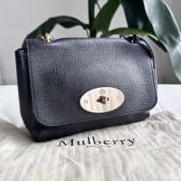 Mulberry Regular Lily in Black Glossy Goat Leather with shiny gold hardware - Image 2