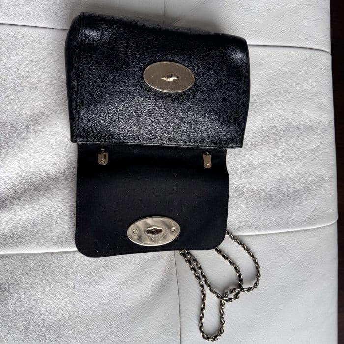 Mulberry Regular Lily in Black Glossy Goat Leather with shiny gold hardware - Image 14