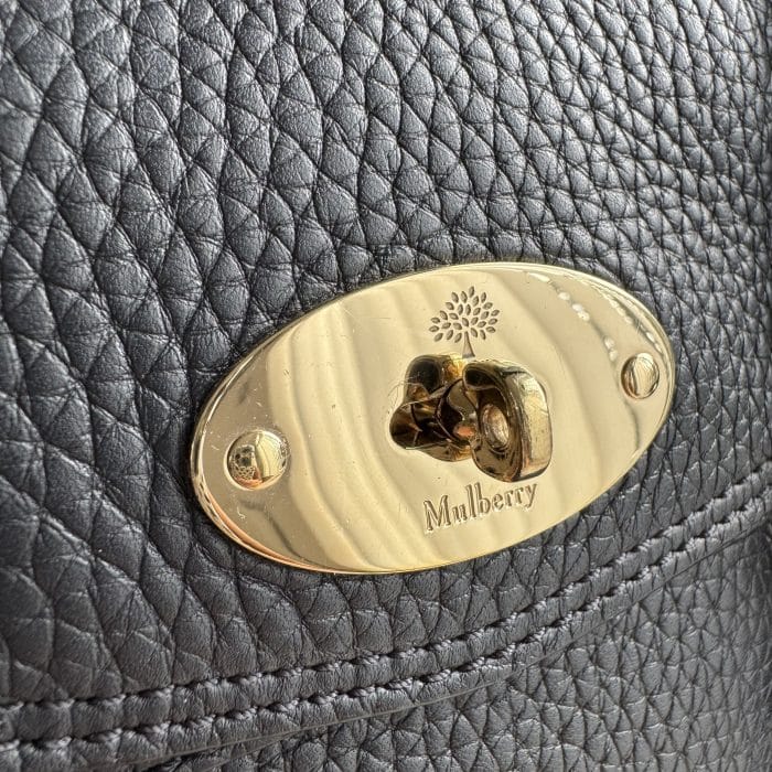 Mulberry Mini Alexa in Black Heavy Grain with Gold tone hardware - Image 17